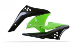 Tankverkleidung K�hlerabdeckung scoops passt an Kawasaki Kxf 250 06-08 sw-gr�n