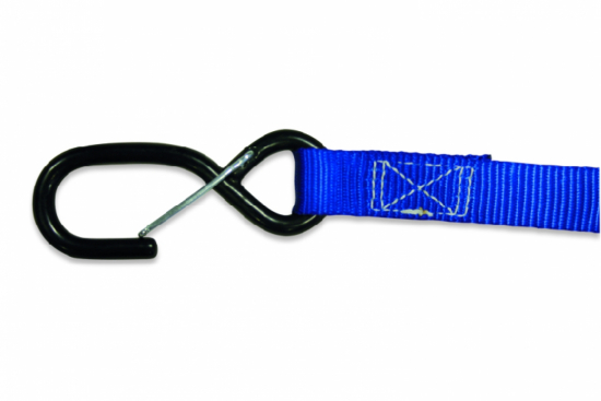 Spanngurt 35 mm 2 Stck Spannband Tie Downs Enduro Mx Cross Sumo Offroad blau