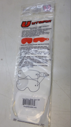 Abreivisiere Visierfolien Too Dirty Brille Mx Lens Tear-Offs Tearoffs 50x