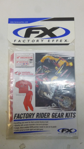 Aufbgler universal Logos passt an Honda iron on rider gear kit rot