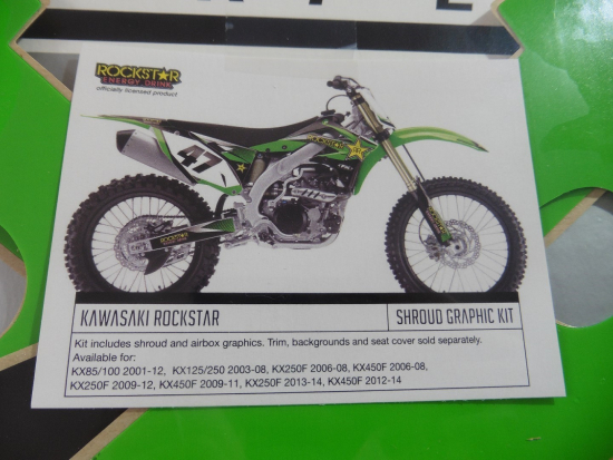 Aufkleber Dekor Sticker fr Kawasaki Kxf Kx-f Kx450f Full Rockstar 12-14