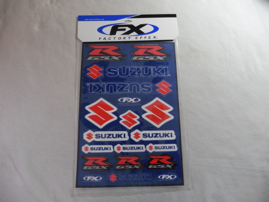 Dekor Aufkleber Sticker universal passt an Suzuki Gsx-R Rmz Drz Ltz blau-rot