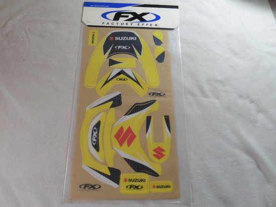 Dekorsatz Aufkleber Sticker universal leatt brace passt an Suzuki Rmz Drz gelb