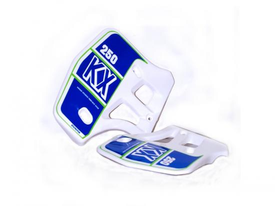 Tankverkleidung Khlerabdeckung radiator scoops fr Kawasaki Kx 250 88-89 500 bl