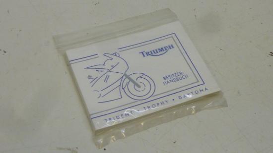 Buch Besitzer-Handbuch Motorrad-Inspektion book passt an Triumph Trident Daytona