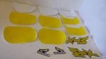 Dekore Aufkleber Sticker Embleme Klebefolien cover passt an Honda gelb