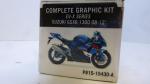 Dekorsatz Aufkleber Sticker graphic kit passt an Suzuki Gsxr 1300 08-12 blau-sw