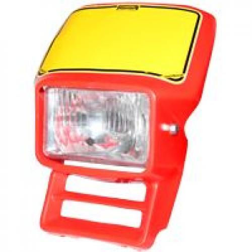 Lichtmaske Lampenmaske Verkleidung headlight Enduro passt an Honda Xl rot-gelb