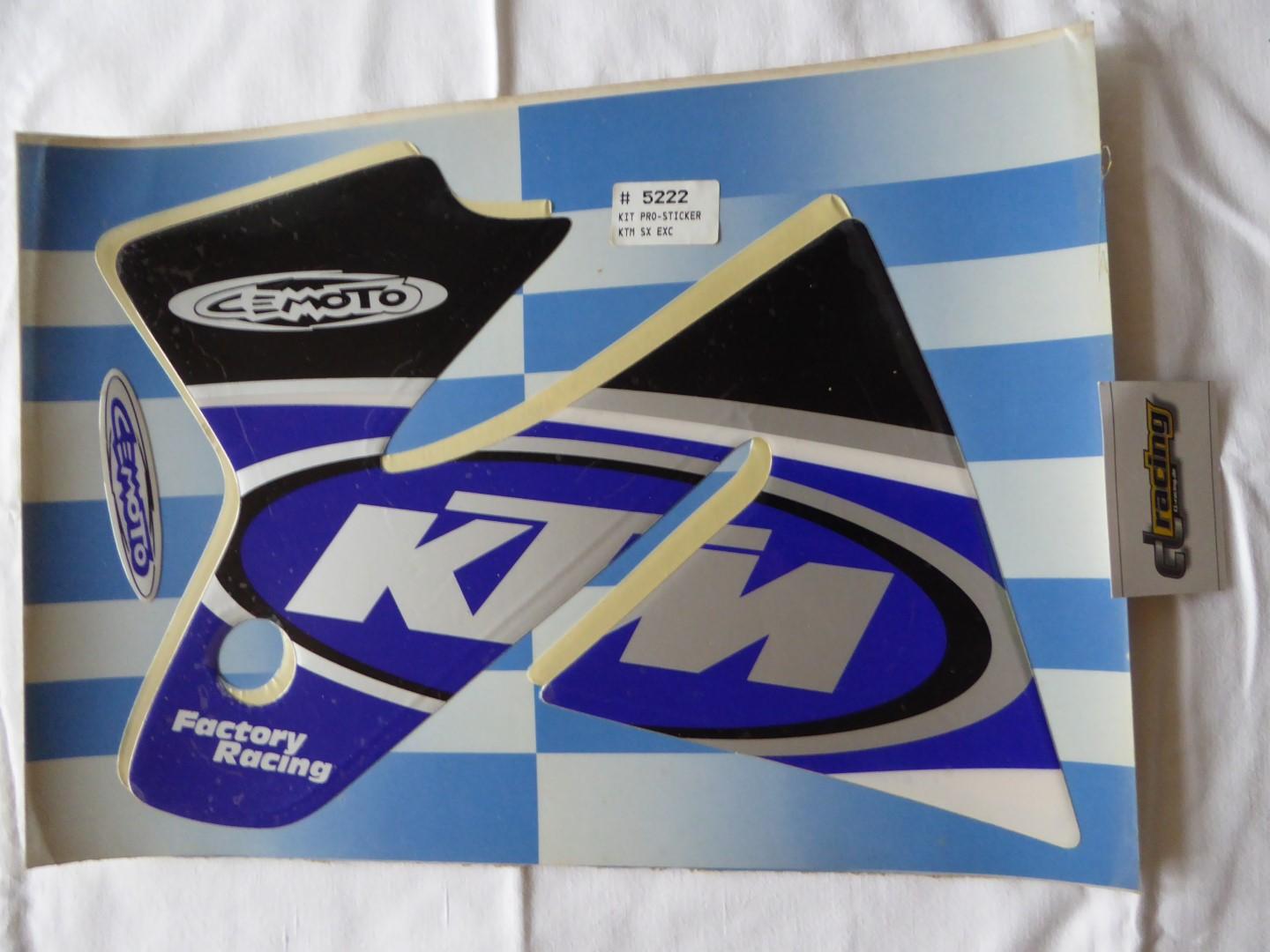 Dekorsatz Aufkleber Sticker Verkleidung graphic kit für Ktm Sx Exc 98-00 sw-bl
