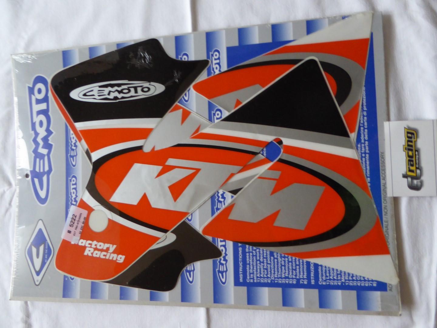 Dekorsatz Aufkleber Sticker Verkleidung graphic kit für Ktm Sx Exc 98-00 sw-or