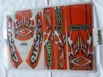 Dekorsatz universal Aufkleber Sticker Verkleidung graphic kit orange 
