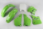 Verkleidungssatz Plastiksatz plastic kit für Kawasaki Kx 250 90-91 grün-weiß