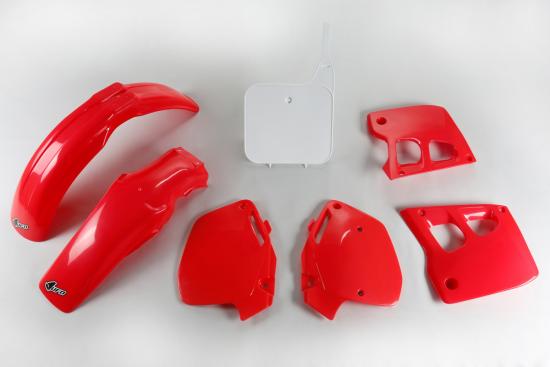Verkleidungssatz Plastiksatz plastic kit passt an Honda Cr 125 R 91-92 Cr rot-w