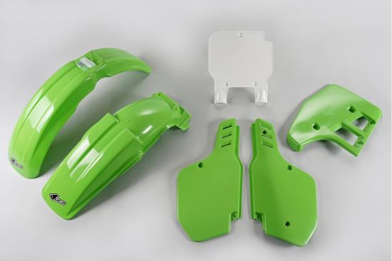 Verkleidungssatz Plastiksatz plastic kit passt an Kawasaki Kx 125 1989 grn-wei