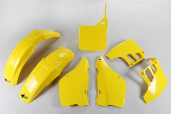 Verkleidungssatz Plastiksatz plastic kit passt an Suzuki Rm 125 250 89-91 gelb