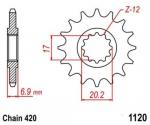 Ritzel 11 Zhne Antriebsritzel sprocket passt an Fantic passt an Generic Tr 50