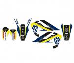 Dekorsatz mit Sitzbezug Aufkleber sticker seat cover fr Husqvarna TC 85 -22