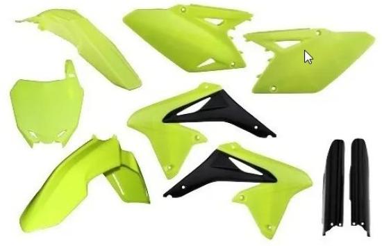 Verkleidungssatz Plastiksatz plastic kit passt an Suzuki Rmz 250 10-17 neongelb