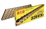 DID 525 VX3 G&B Kette Antriebskette X-Ring-Kette 112 Glieder chain Motorrad gold