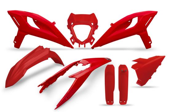 Verkleidungssatz Plastiksatz plastic kit fork passt an Beta Rr 250 450 25-26 rot