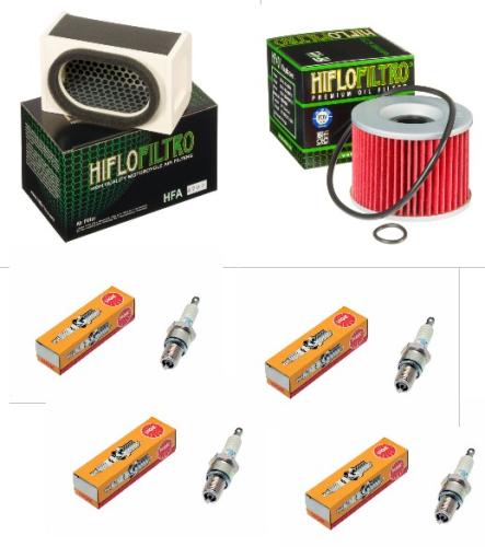 Wartungssatz lftilterset Zndkerze spark splug passt an Kawasaki GPZ 600 R 87-90