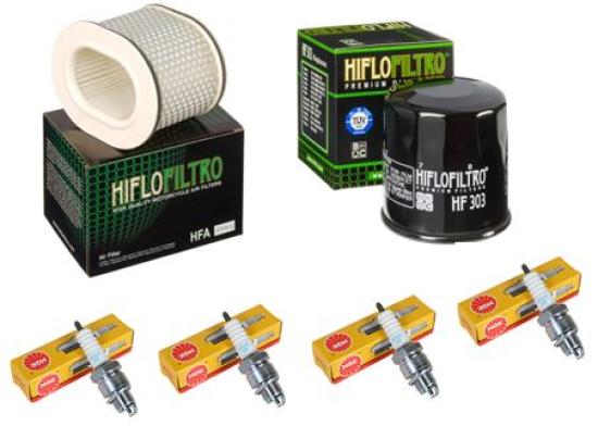 Wartungssatz �lfilterset Z�ndkerzen spark splug passt an Yamaha Yzf 1000 96-01