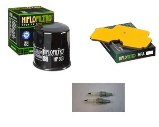 Wartungssatz �lfilterset Z�ndkerzen spark splug passt an Kawasaki ER-6N 05-08
