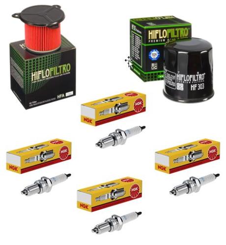 Wartungssatz �lfilterset Z�ndkerzen spark splug passt an Honda Xl 600 87-00 Xrv