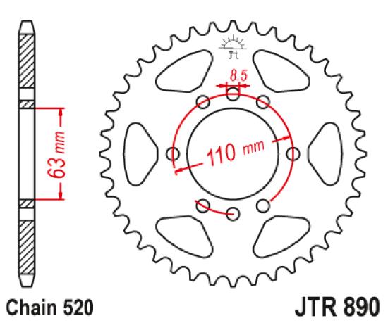 Kettenrad 45 Zhne sprocket passt an Ktm Duke 125 14-24 passt an Husqvarna Sm