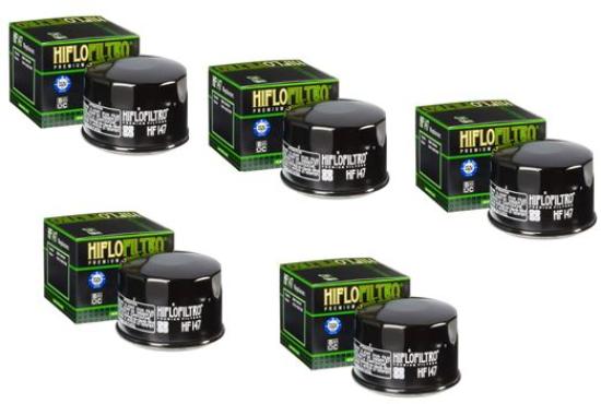 5x Hiflo HF147 lfilter oilfilter passt an Yamaha Fzs 600 98-03 Xp passt an Sym