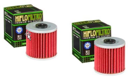 2x Hiflo HF123 lfilter oilfilter passt an Kawasaki Kef 300 01-03 Kfx Kl Klf Klx