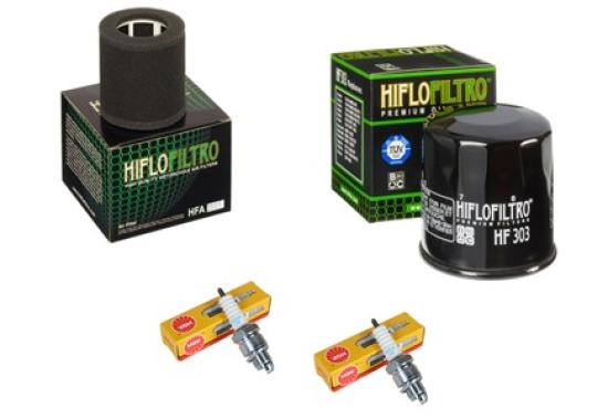 Wartungssatz �lfilterset Z�ndkerzen spark splug passt an Kawasaki En 500 90-95