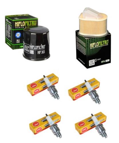 Wartungssatz lftilterset Zndkerzen spark splug passt an Kawasaki Z 1000 03-09