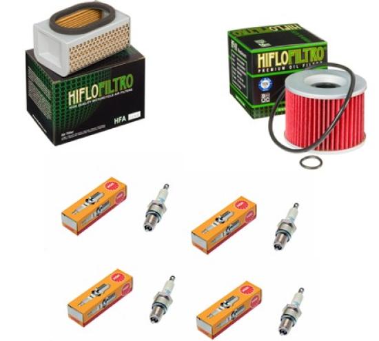 Wartungssatz �lfilterset Z�ndkerzen spark splug passt an Kawasaki Gpz 600 85-86