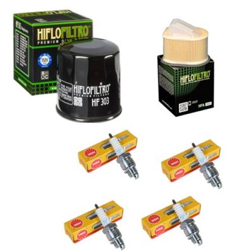 Wartungssatz lftilterset Zndkerzen spark splug passt an Kawasaki Z 750 S 05-06