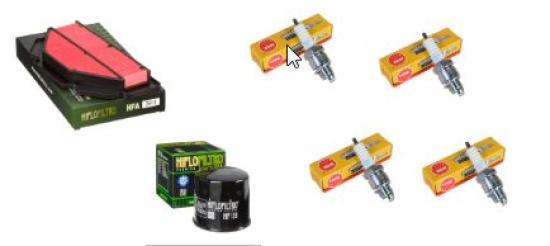 Wartungssatz �lftilterset Z�ndkerzen spark splug passt an Suzuki Gsx-S 750 17-20