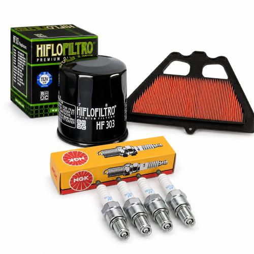 Wartungssatz �lfilterset Z�ndkerzen spark splug passt an Kawasaki Z 900 17-23 1