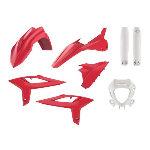 Verkleidungssatz Plastiksatz plastic kit passt an Beta Rr 250 300 350 390 rot-w
