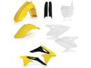 Verkleidungssatz Plastiksatz plastic kit passt an Suzuki Rmz 250 2018 wei-gelb