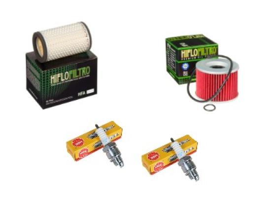 Wartungssatz �lftilterset Z�ndkerzen spark splug passt an Kawasaki Z 400 74-77