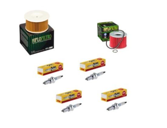 Wartungssatz �lfilterset Z�ndkerzen spark splug passt an Kawasaki Z 400 F 84 Z
