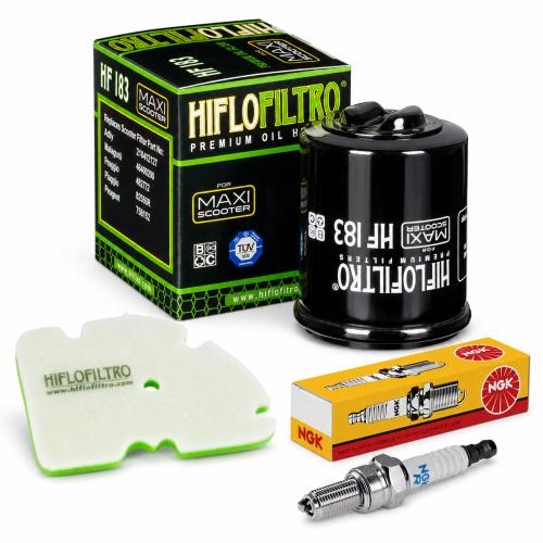 Wartungssatz �lfilterset Z�ndkerze spark splug passt an Piaggio X8 125 Lc Ac 200