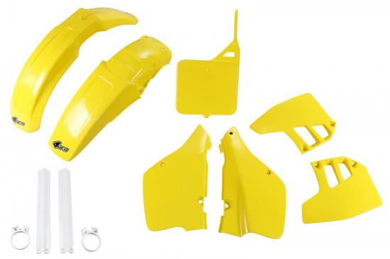 Verkleidungssatz Plastiksatz plastic kit passt an Suzuki Rm 250 89-91 gelb-wei�