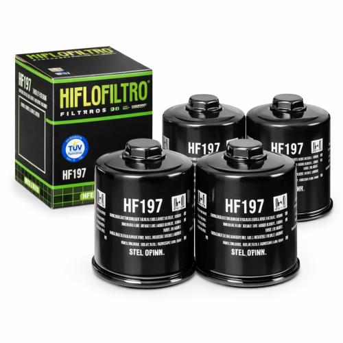 4x Hiflo HF197 �lfilter oilfilter passt an  Aeon Cobra 350 09-15 Gd 250 Gv T-Rex