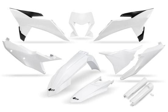 Verkleidungssatz Plastiksatz plastic kit fork passt an Ktm Exc Exc-f  2026 wei�